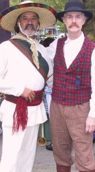 Costumed participants at the Reyes Adobe historical site.