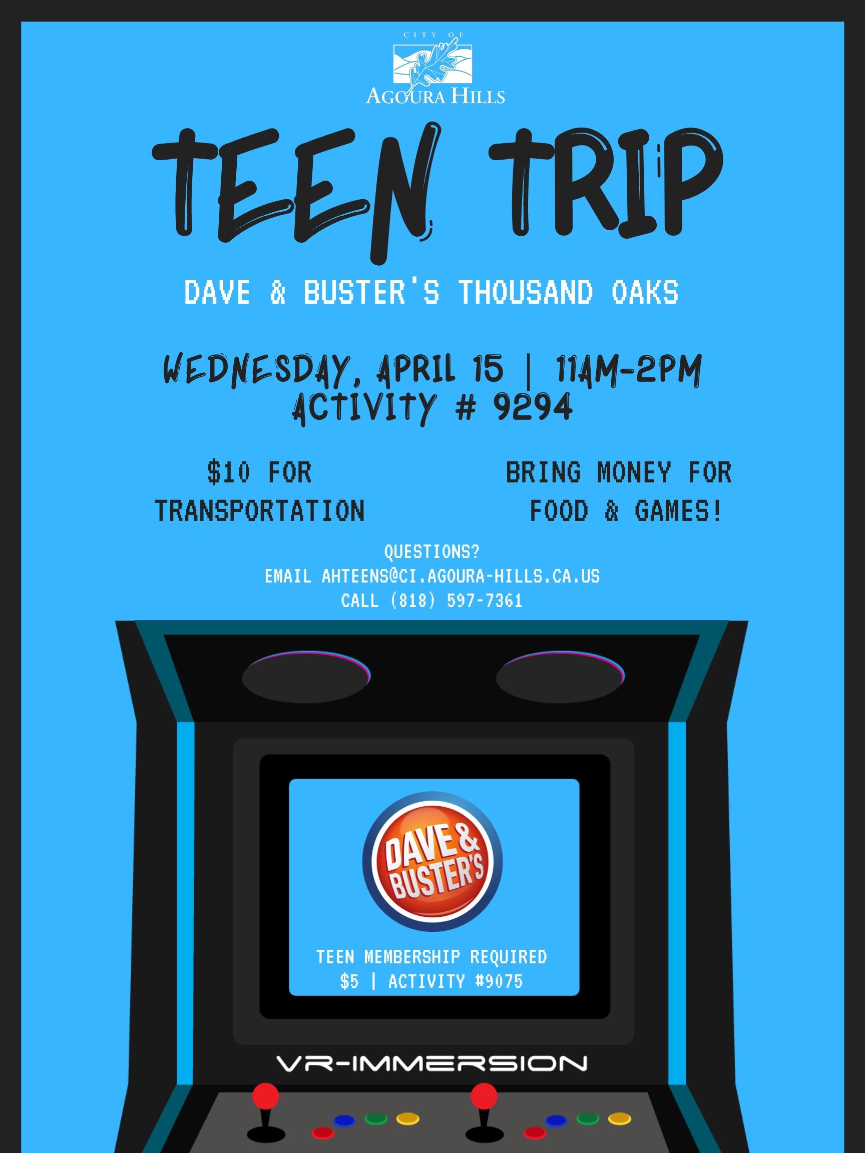 Dave & Buster's Teen Trip