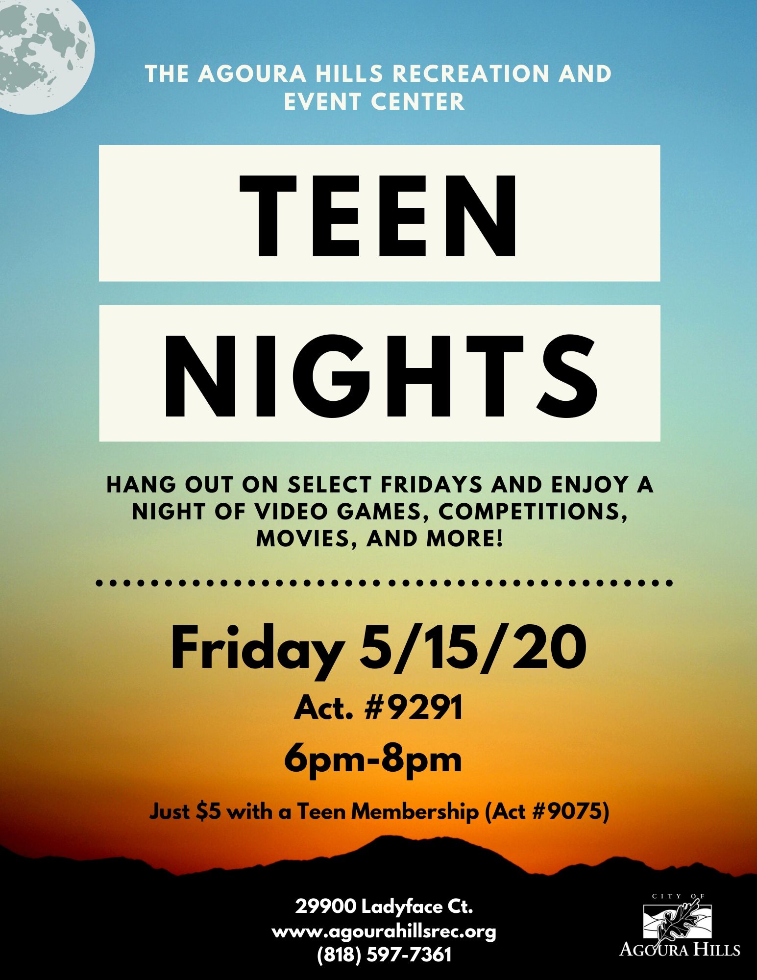 Teen Nights 5/15/20